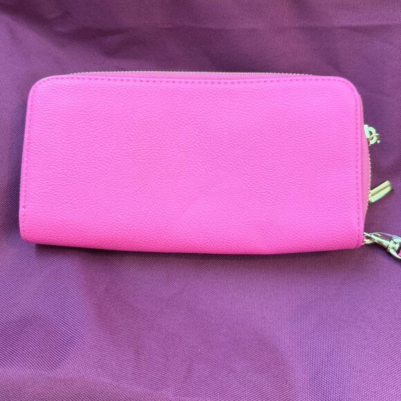 Women No Brand Zip Wallet Snapdragon in Maraschino Pink One Size - Picture 2 of 9